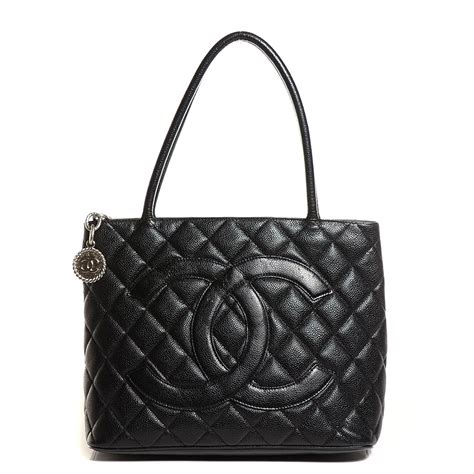 chanel caviar medallion tote black|CHANEL Pre.